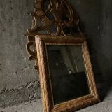 Folk art, Louis XVI style gilded mirror, 18th century