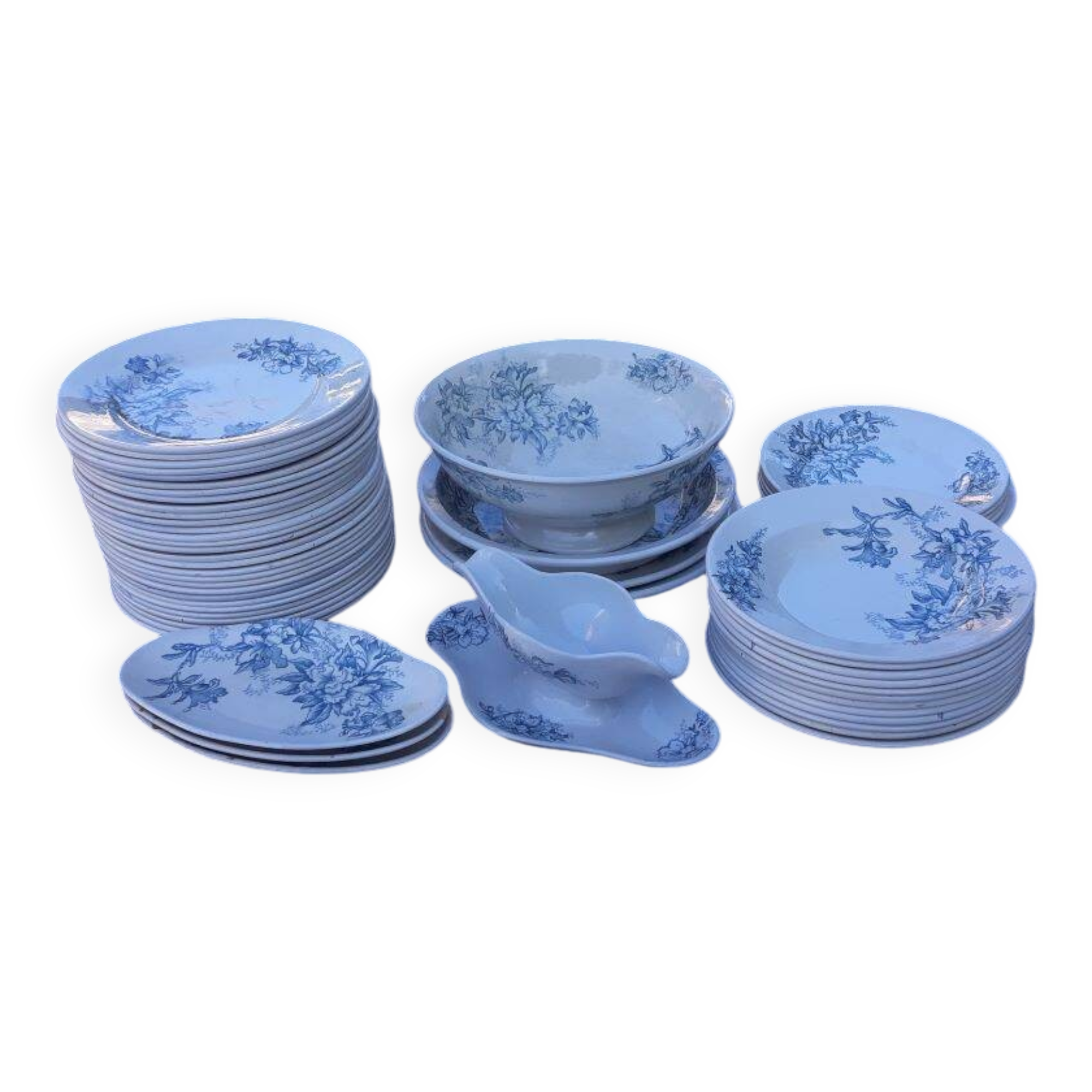 Part of the Floreal service from the Givors Earthenware Factory (Grigny Rhône)