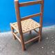 Chaise enfant bois et herbe de mer tressée