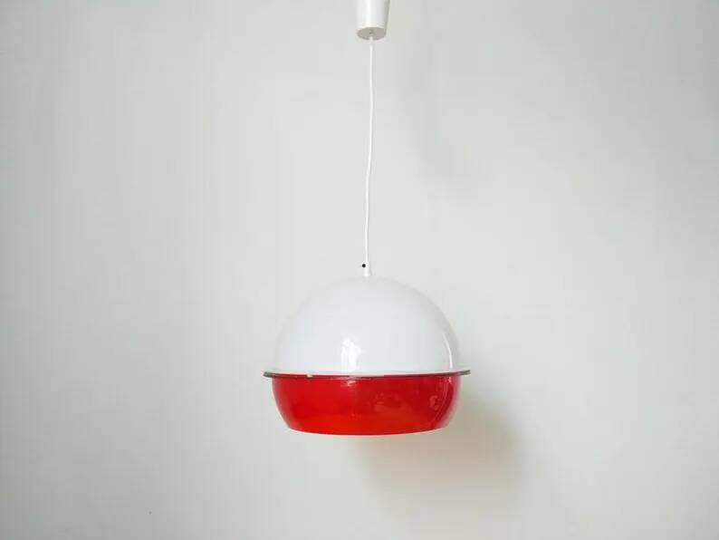 Midcentury Pendant in Style Harvey Guzzini, Space Age, Italy, 1970s