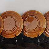 St Amand caramel glazed ceramic dessert plates