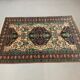 Vintage afghan ersari part silk rug 205x140 cm