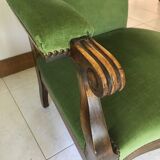 Set of 2 Voltaire armchairs 60s