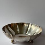 Silver-plated metal bowl