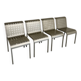 4 chaises en aluminium design italien des années 90 Calligaris italy