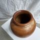 Large brown artisanal ceramic vase