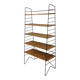 Etagère vintage en métal et chêne, 1960