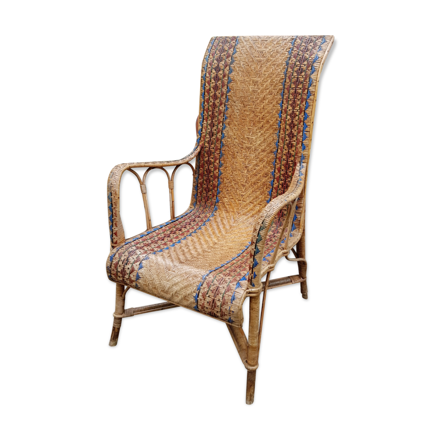 Fauteuil rotin Perret et Vibert