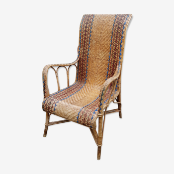 Fauteuil rotin Perret et Vibert