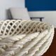 White openwork braided ceramic bowl - lace ceramic