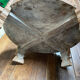 Indian coffee table wooden grinding millstone