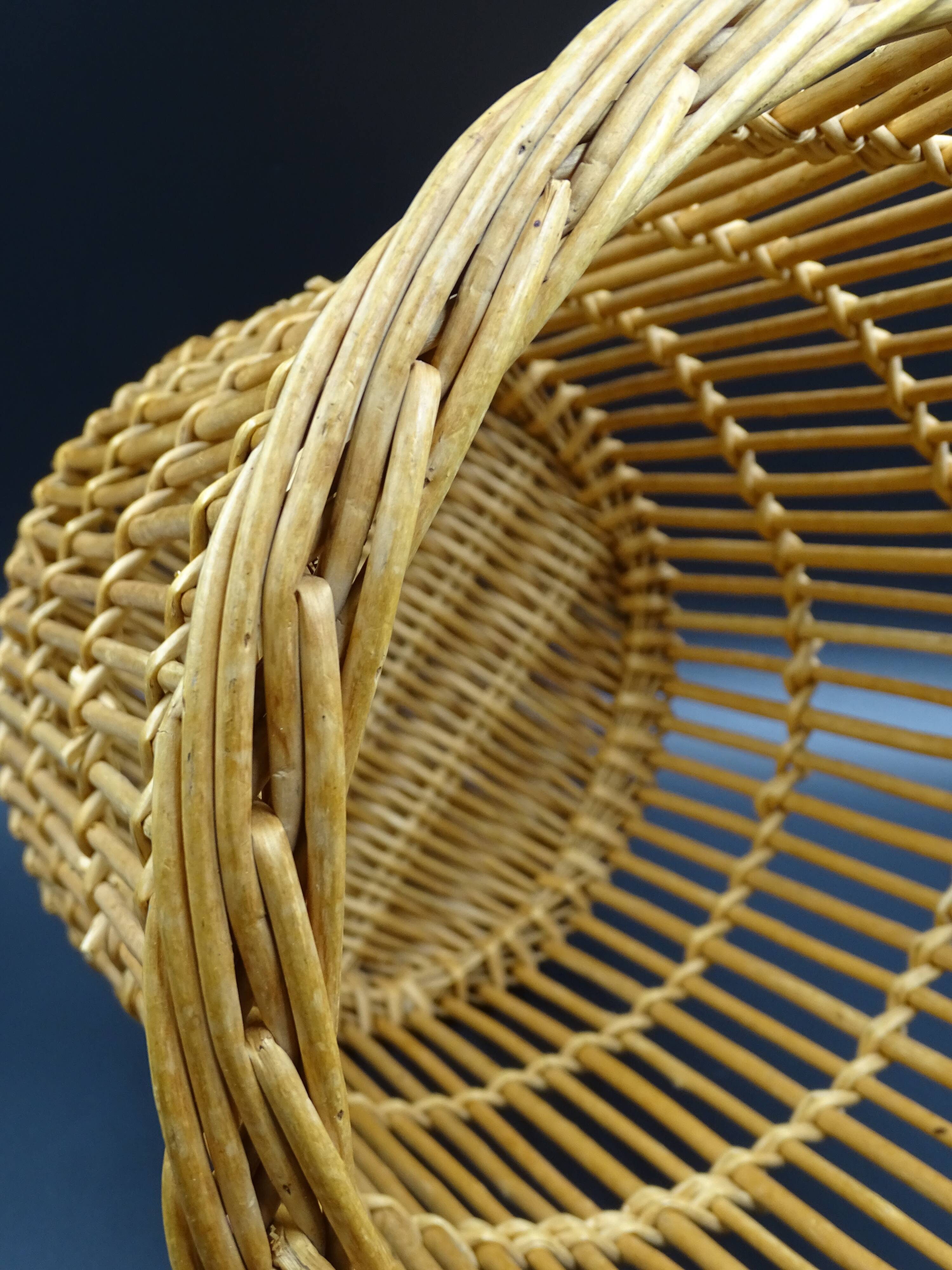 Wicker wastepaper basket