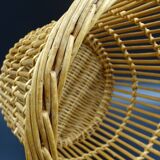 Wicker wastepaper basket