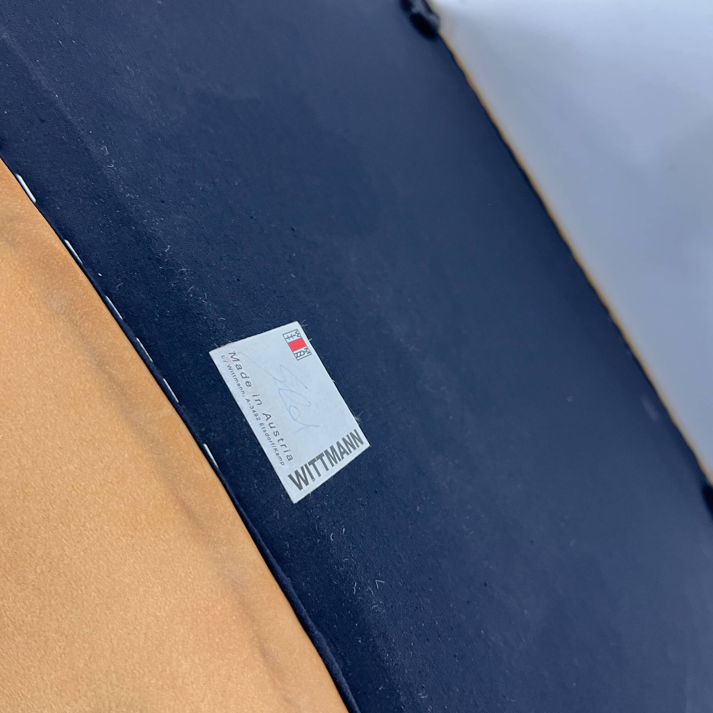 Set of 2 Wittmann ‘Duke’ Suède armchairs by Hannes Wettstein, 1990s