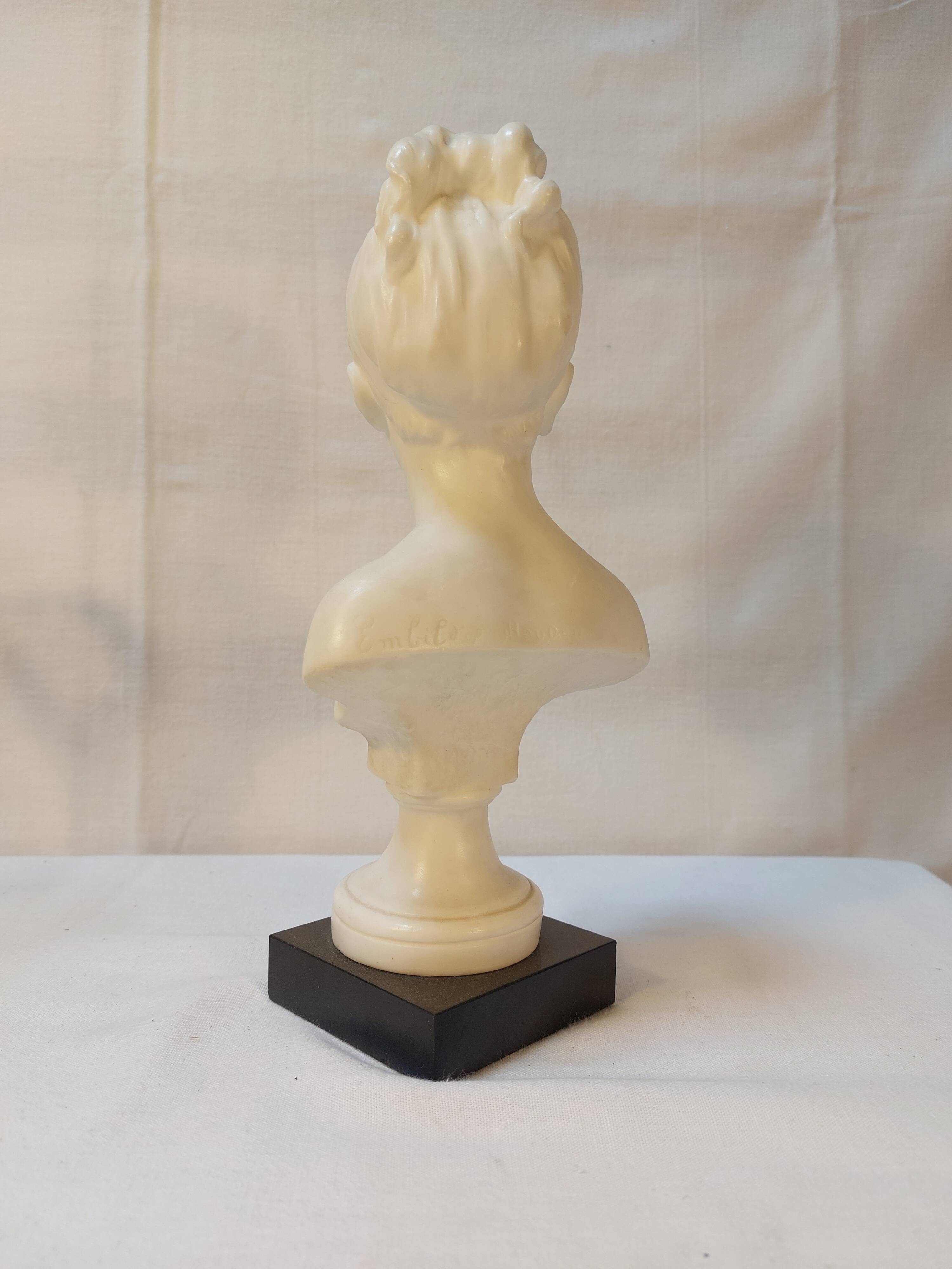 Wax bust "louyise brongniart" by miguel embil after houdon - 27 cm