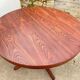 Scandinavian extendable round table in teak lg 115 to 205cm an60