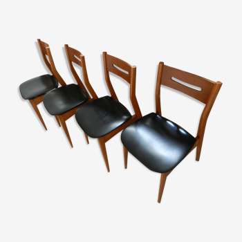 Série de 4 chaises scandinave nordique