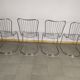 Lot de 4 chaise design en métal chromé années 70
