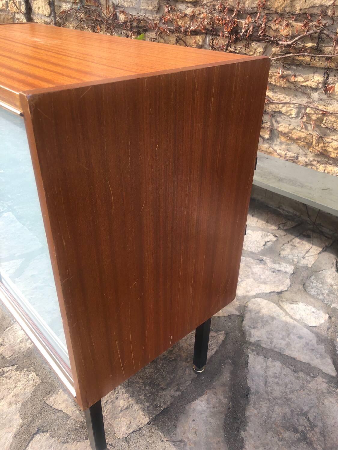 Sideboard with sliding glass doors