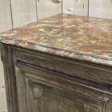 Enfilade of the eighteenth century in oak, top false marble