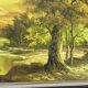Large landscape painting - Mountain scene at dusk