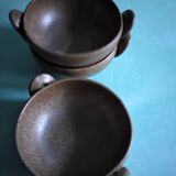 3 stoneware bowls