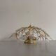 Flush mount Flower Design in crystal glass and gilded metal, 1980s, Germany