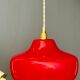 Vintage red opaline suspension globe