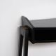 1950s Italian Black Lacquered Wood Console with Brass Drawer Front