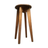 High stool in vintage raw wood