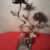 iron chandelier flower pattern and steel cast iron foot 2kg 40x24cm 1970