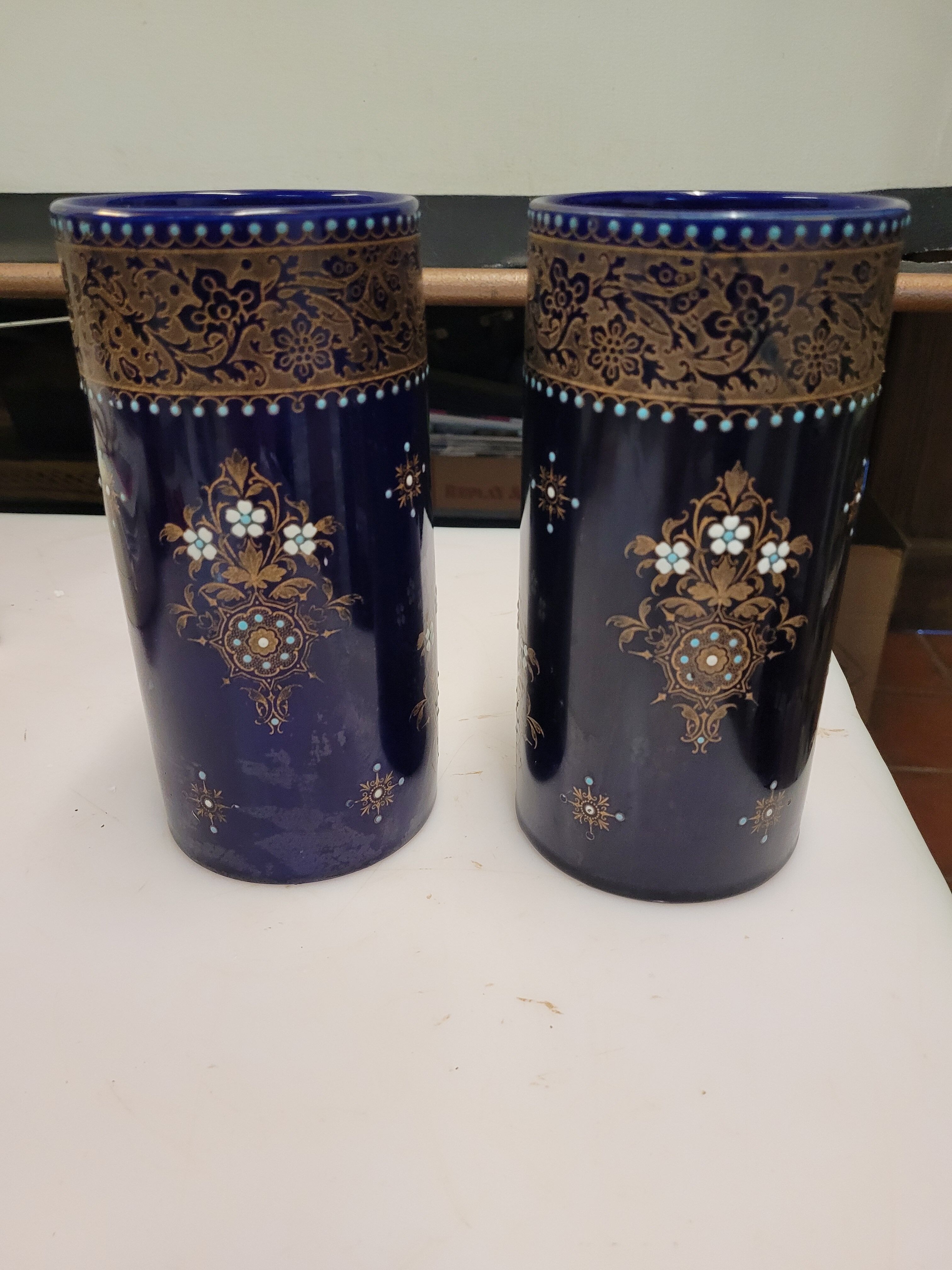 Pair of glazed ceramic vases BEK 229