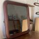 Old vintage wooden wall mirror