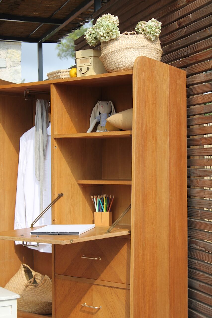 Vintage wardrobe compass feet