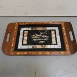 Vintage mahogany tray with inlay