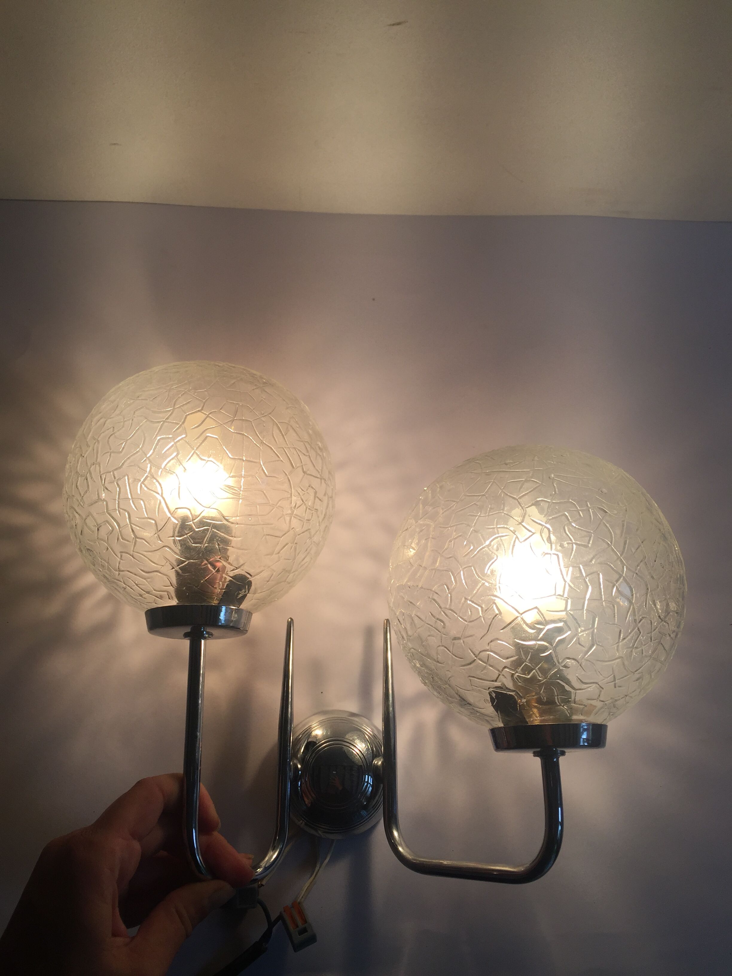 Vintage globe sconce
