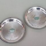 Pair Christofle wine bottle coasters