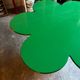 Wood and metal Tomotom table in green by Bernard Holdaway, 1960