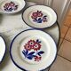 Set of 5 dessert plates gien model "cancale" 40s