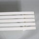 1970s White metal slat bench from the Netherlands
