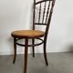 4 anciennes chaises de bistrot début 19 eme Josef Hoffmann bois cannage