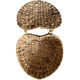 Banana leaf pan in the shape of a vintage heart