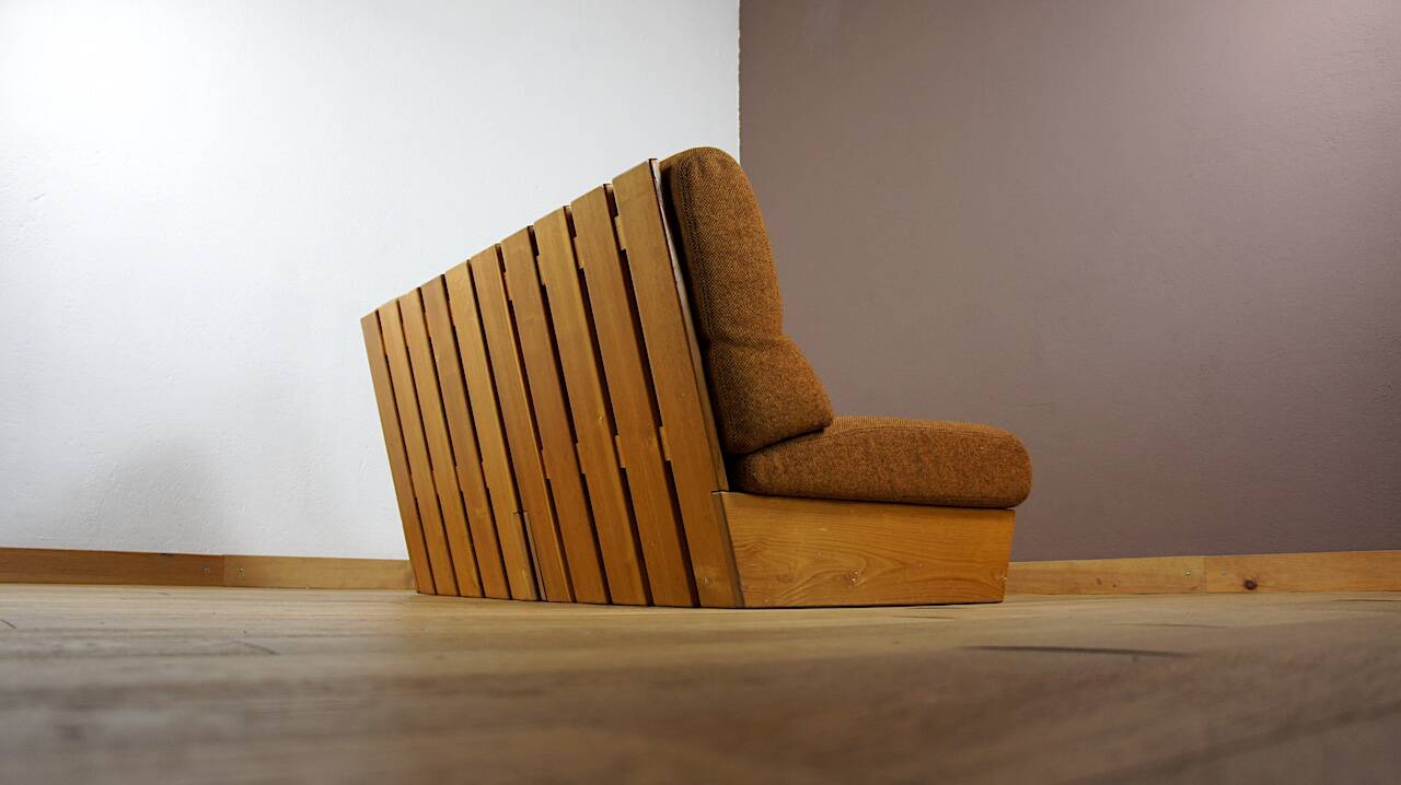 Pair of Vintage 1960s/1970s Free-Form Blonde Wood Armchairs