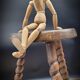Tripod stool with turned feet