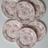 Service of 6 English earthenware plates