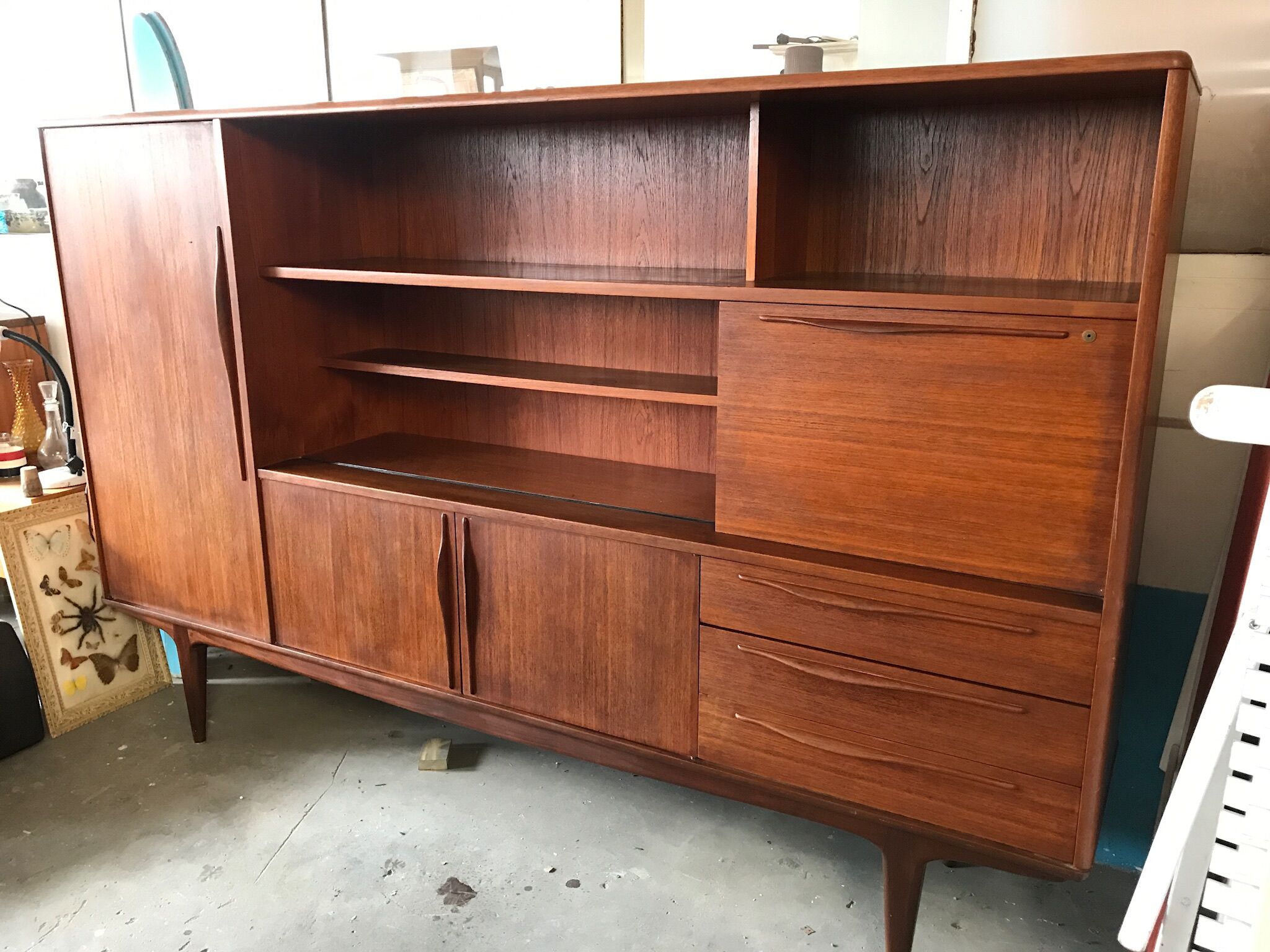 Enfilade vintage en teck scandinave