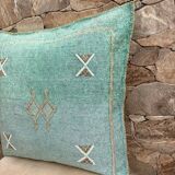 Silk cactus cushion cover: Handwoven Moroccan Sabra cushion.