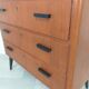 Scandinavian dresser 60s teak vintage compass feet