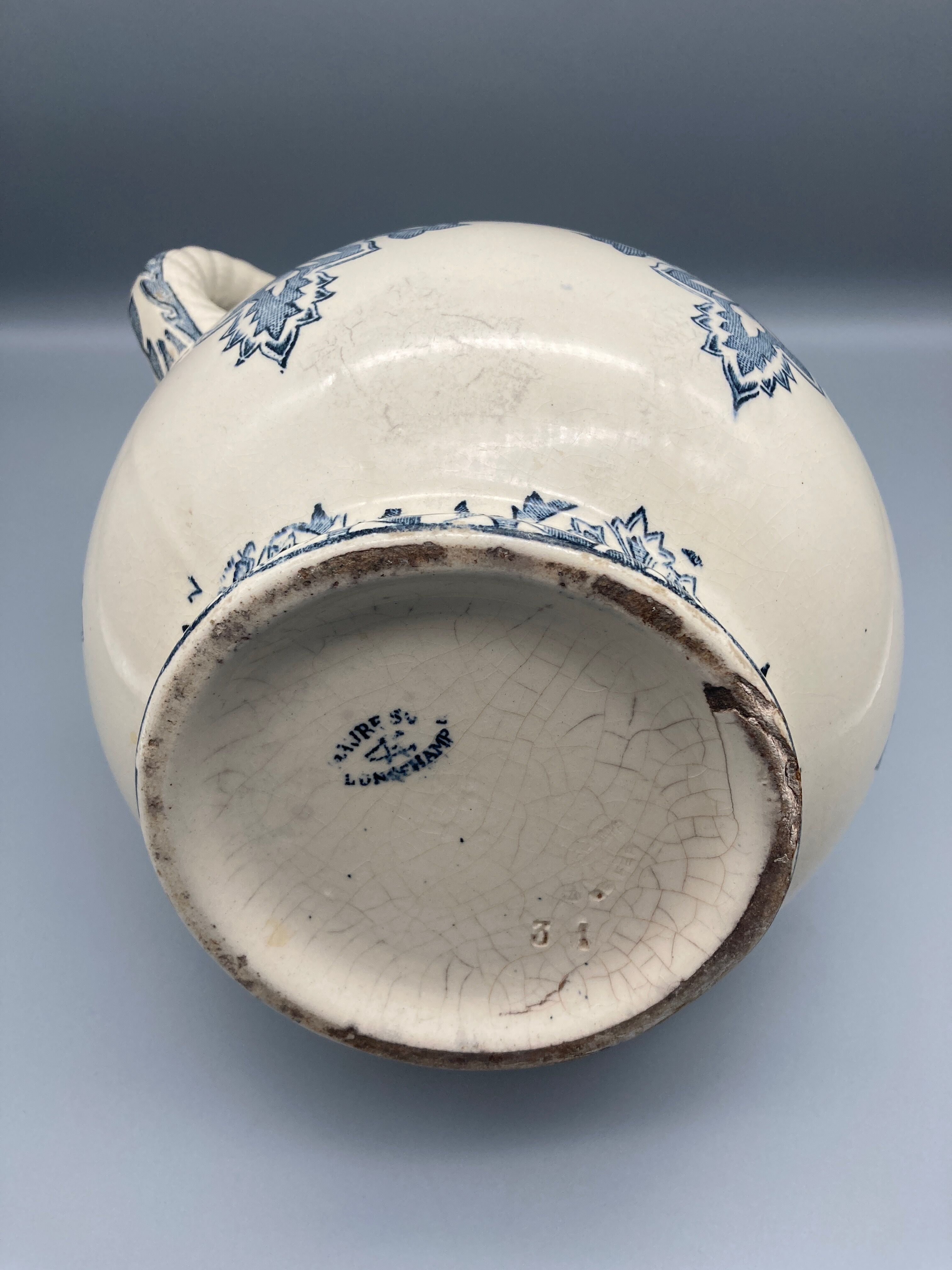 Toilet pitcher Terre de Fer Longchamps "Moorish"