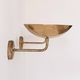 Pair of vintage wall lights, patinated brass, France 1970.